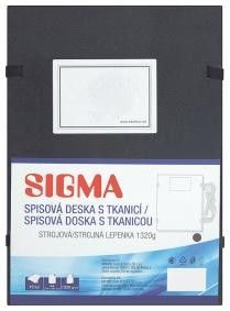 SIGMA Desky s tkanicí černé 10 ks