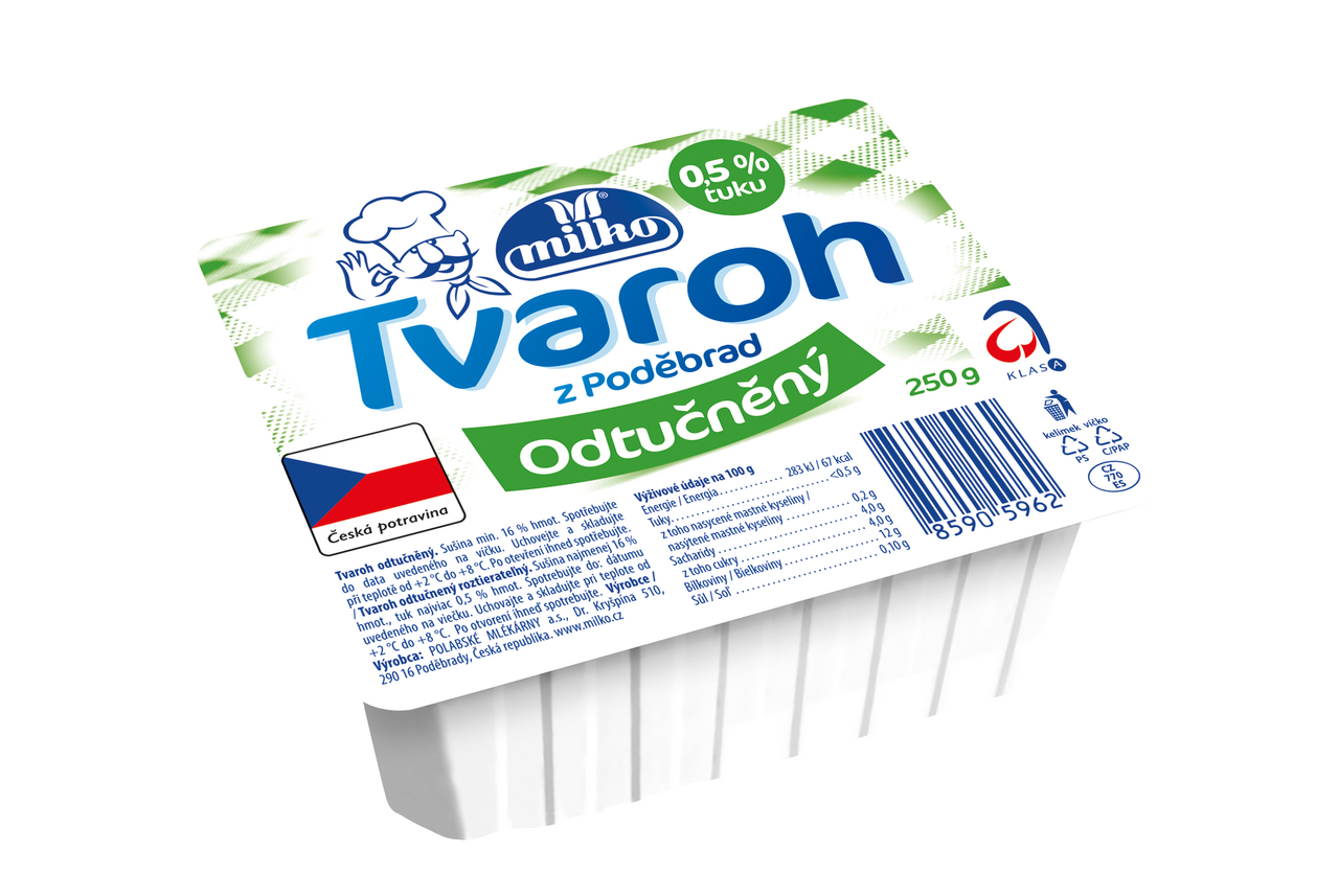 milko Tvaroh odtučněný chlaz. 4 x 250 g