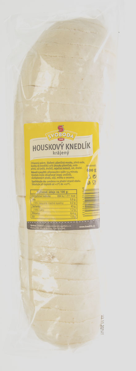 SVOBODA Knedlík houskový krájený chlaz. 600 g