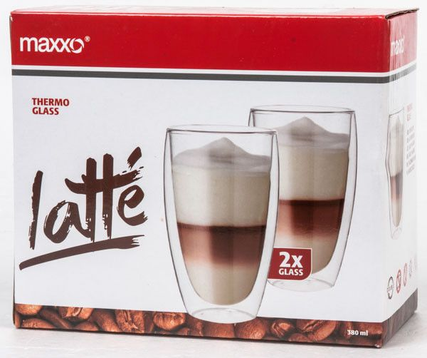 MAXXO Sklenice dvoustěnná Latté 380 ml 2 ks
