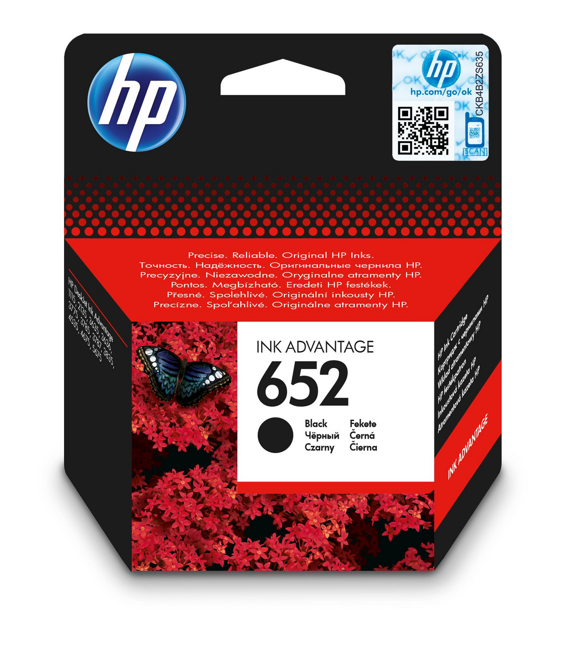 HP Cartridge 652 black 1 ks