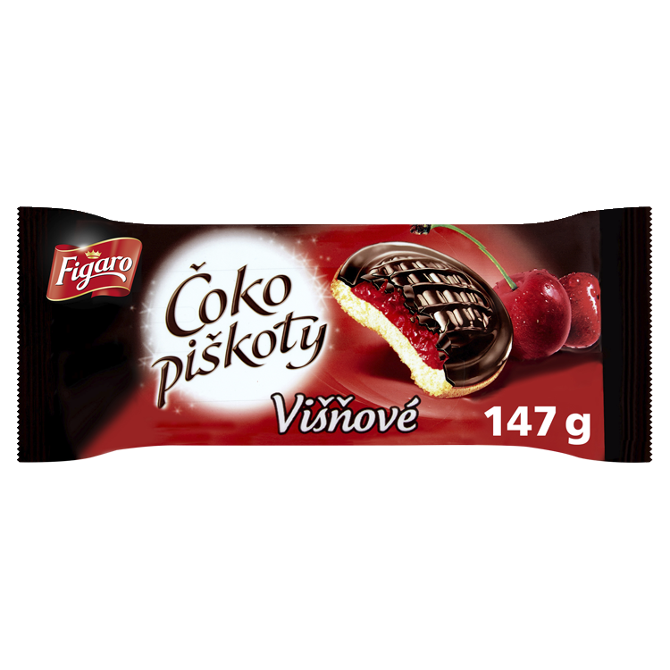 OPAVIA Figaro Čokopiškoty višeň 6 x 147 g