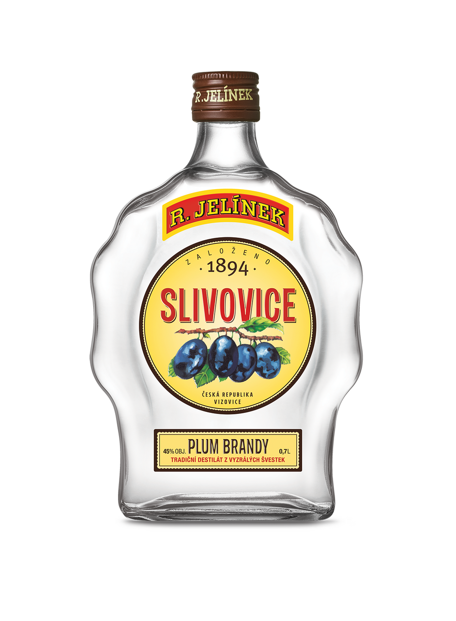 R. JELÍNEK Slivovice bílá 45% budík 700 ml