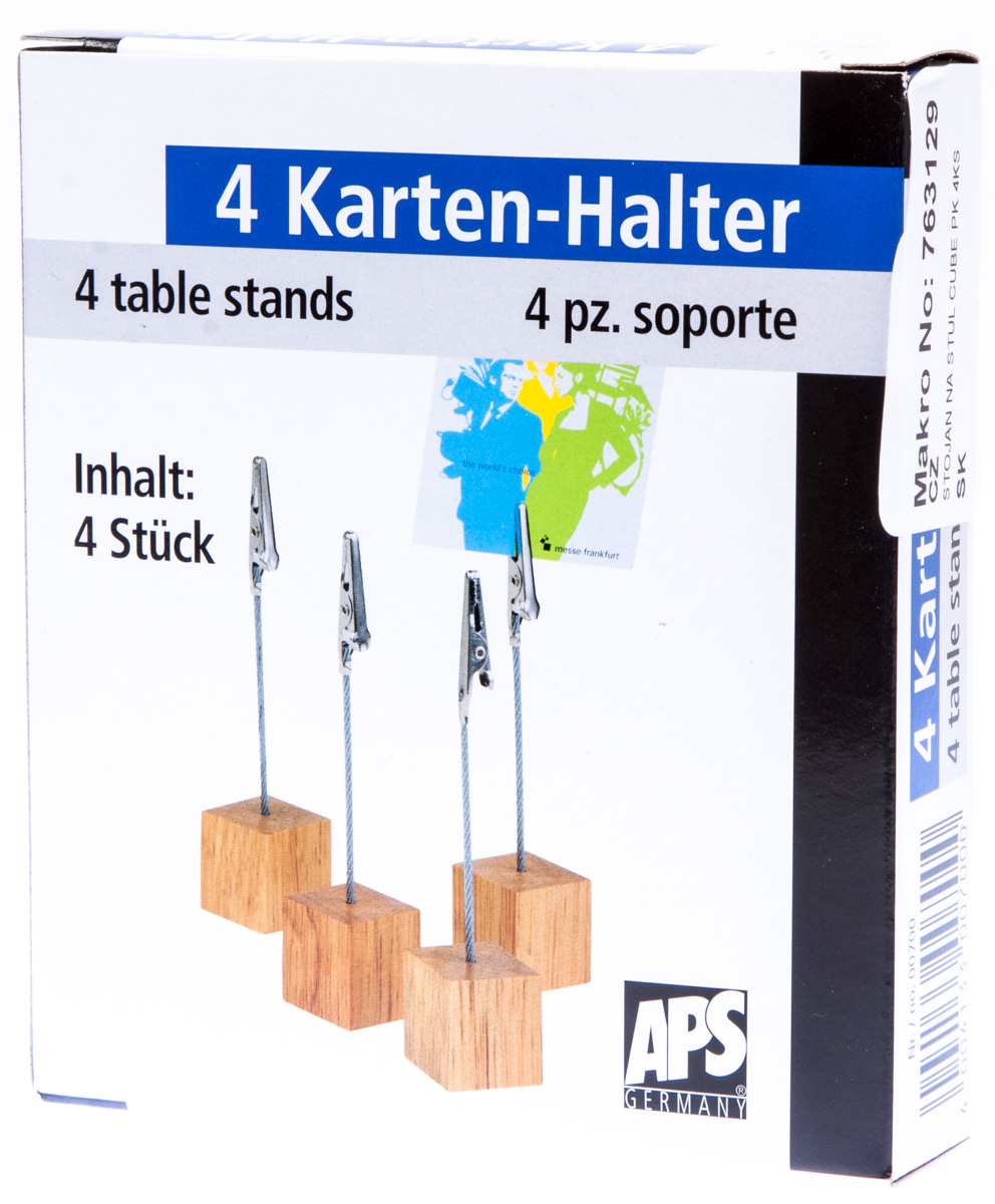 APS Stojan na stůl Cube dřevo 4 ks