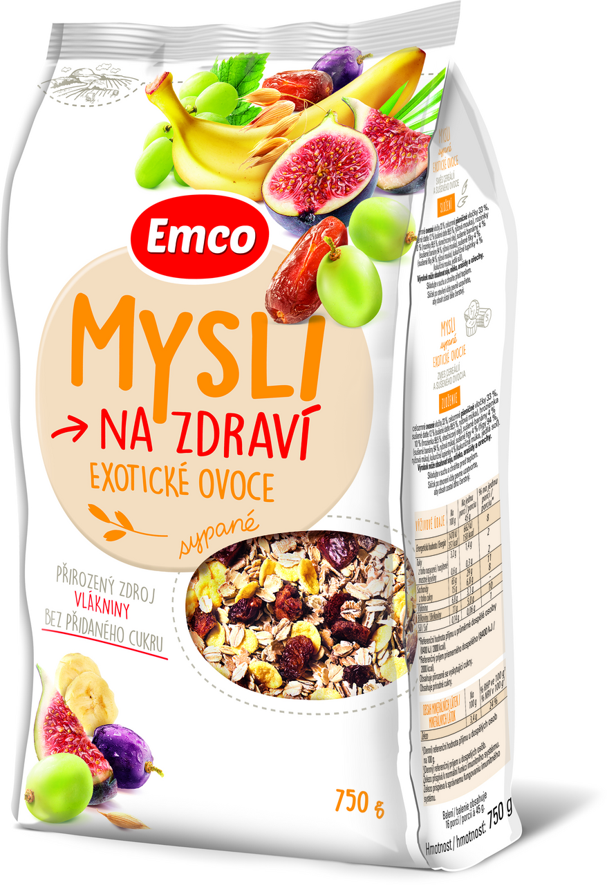 Emco Mysli sypané s ovocem 750 g