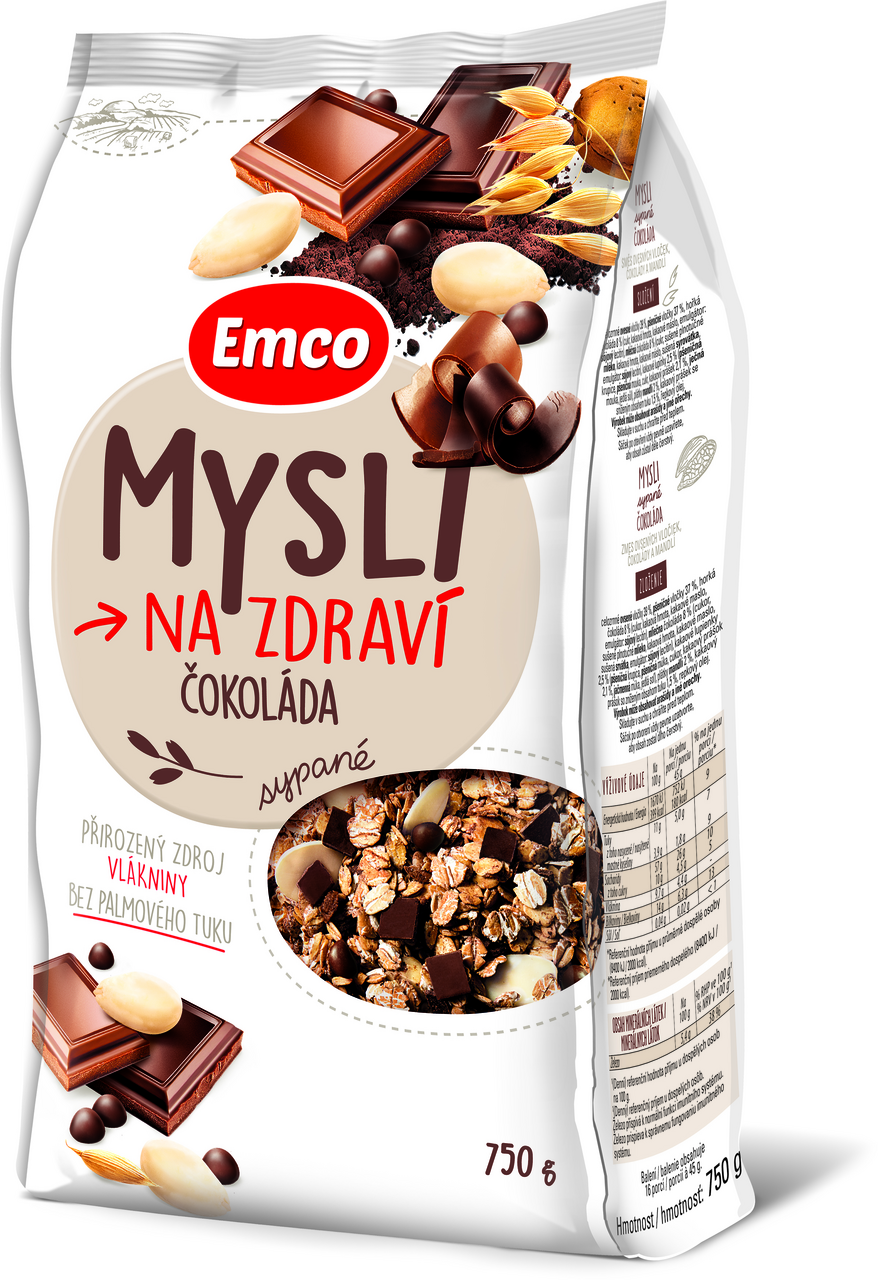 Emco Mysli sypané čokoládové 750 g 