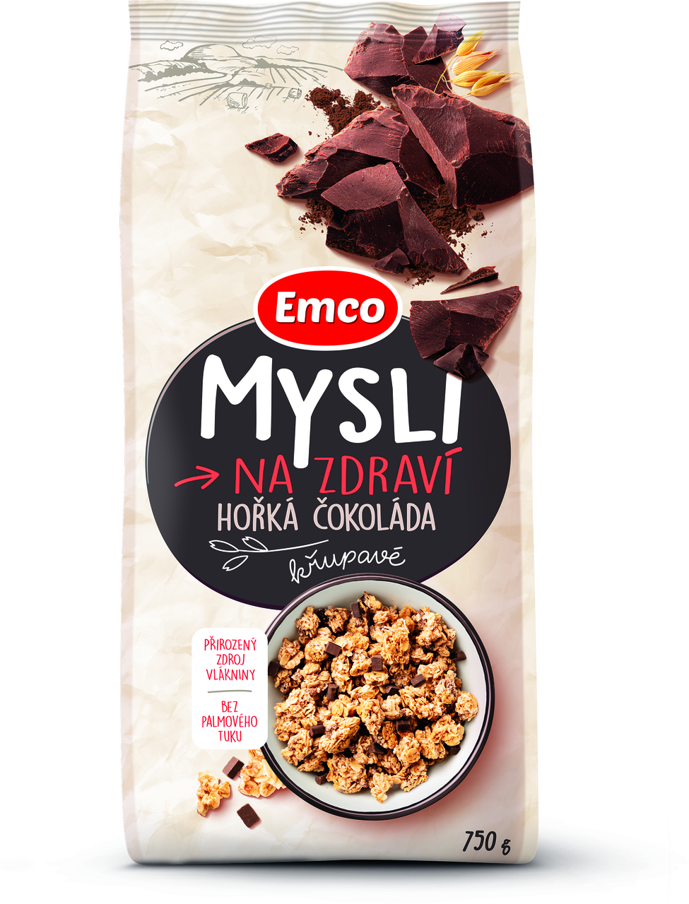 Emco Mysli hořká čokoláda 750 g