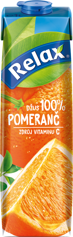 Relax Pomeranč 100 % džus 12 x 1 l