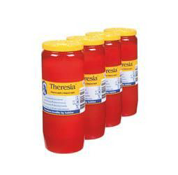 Theresia Svíčka hřbitovní olejová 320 g červená 4 ks