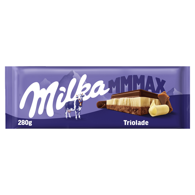 Milka Triolade Čokoláda bílá, hořká a mléčná 280 g