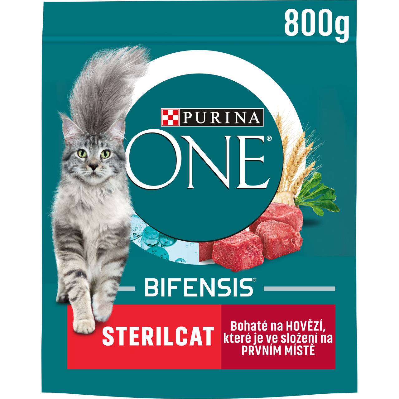 Purina ONE Bifensis Sterilised granule pro kočky hovězí 800 g