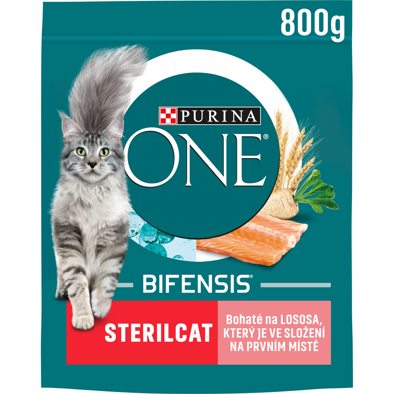 Purina ONE Bifensis Sterilised granule pro kočky losos 800 g