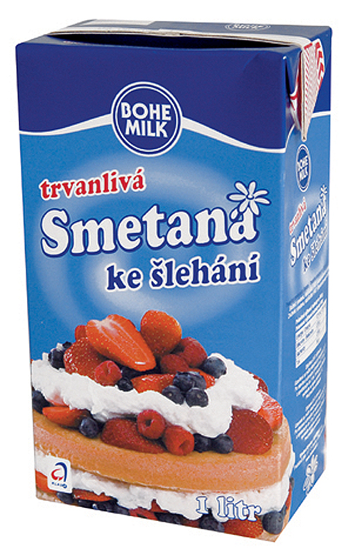 BOHEMILK Smetana ke šlehání 30 % chlaz. 1 l