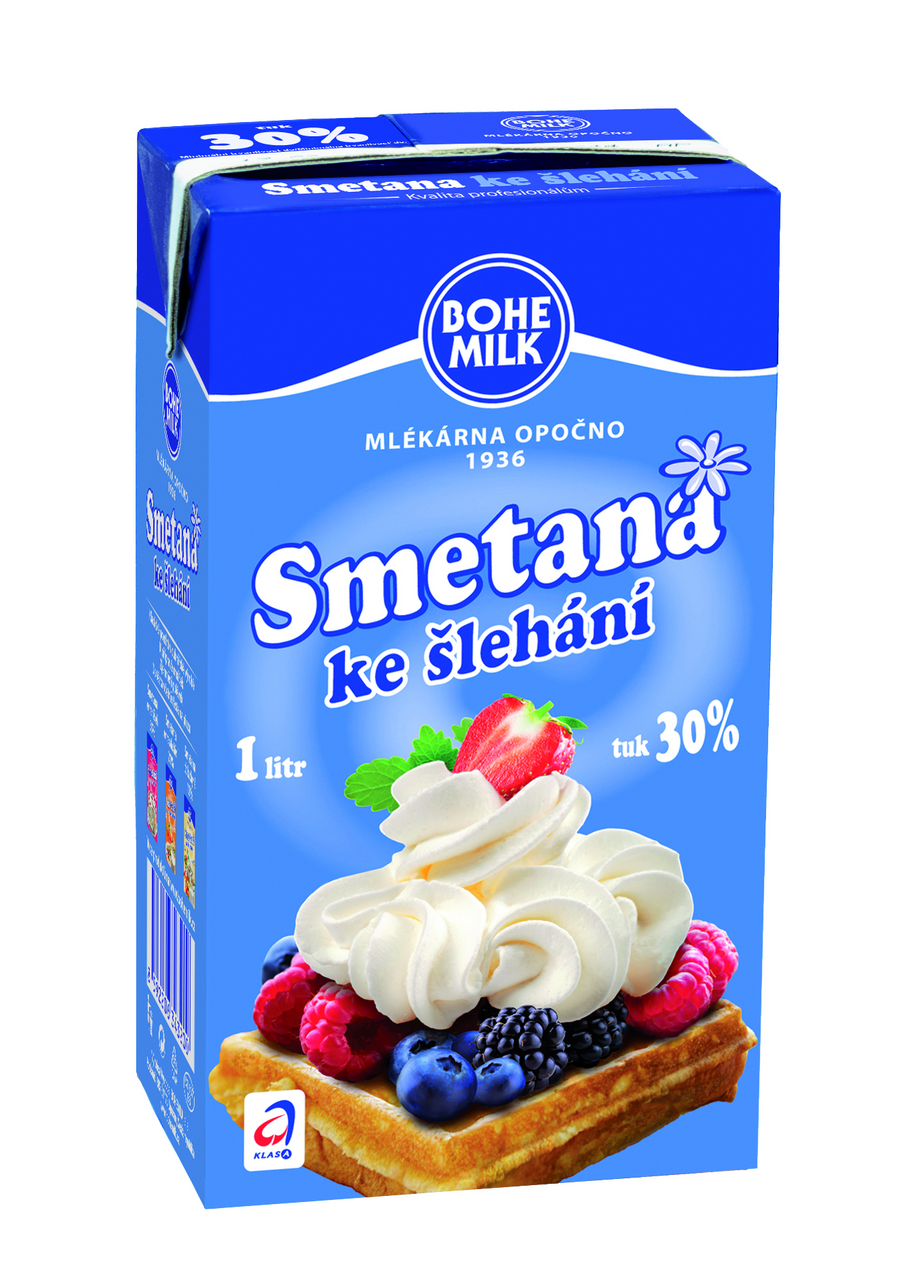 BOHEMILK Smetana ke šlehání 30 % 6 x 1 l UHT