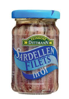 Feinkost Dittmann Sardelové filetky v oleji (pevný podíl 80 g) chlaz. 100 g
