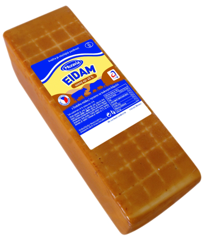 Moravia Eidam sýr 45% uzený chlaz. váž. cca 3 kg