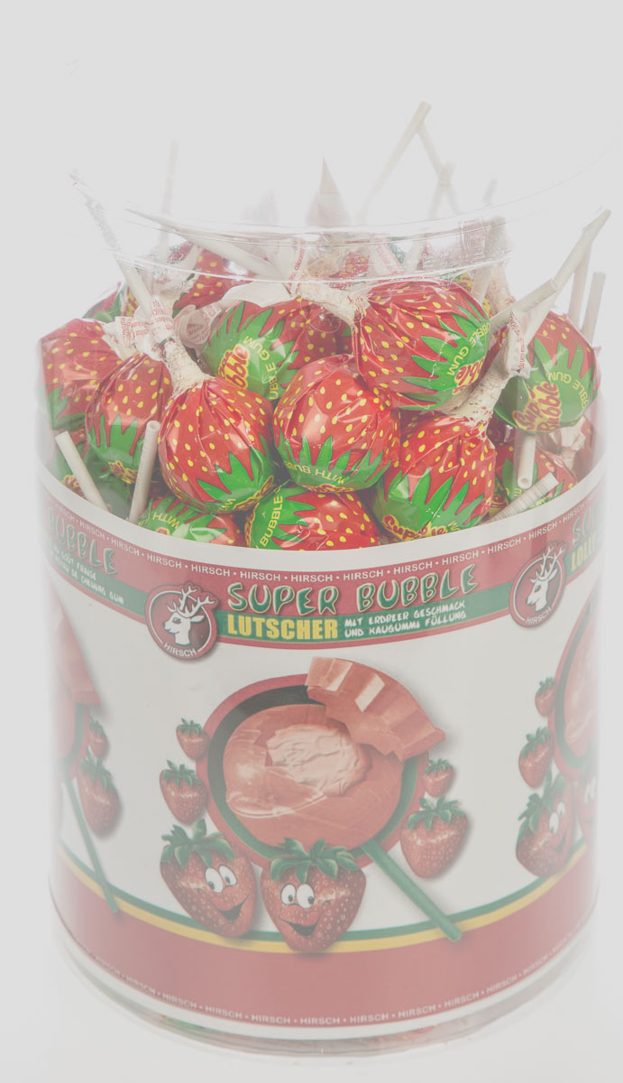 Super bubble lízátka jahodová 100 x 17 g