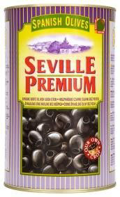SEVILLE PREMIUM Olivy černé bez pecky 4,3 kg