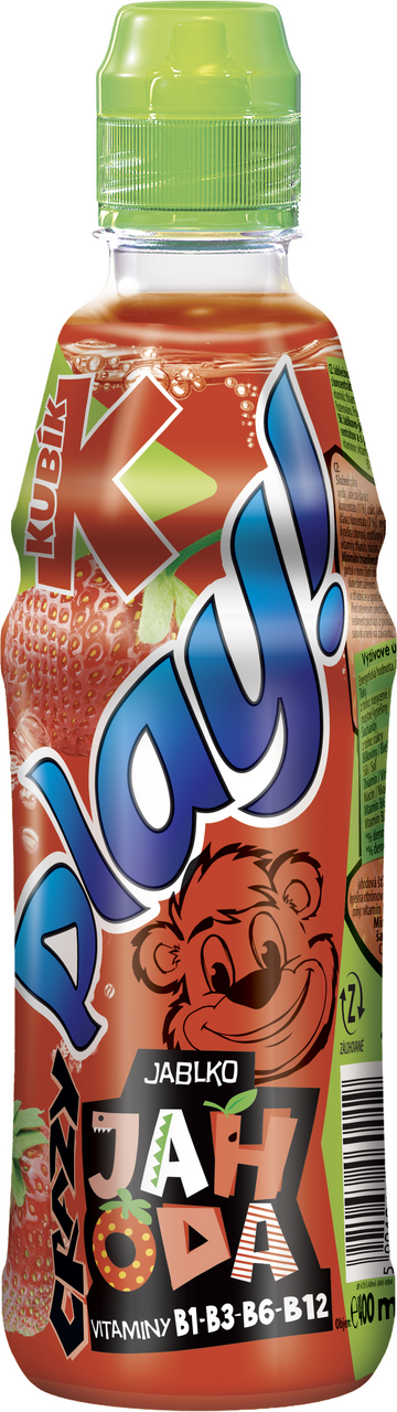 KUBÍK Play Mega fruit jahoda 12 x 400 ml
