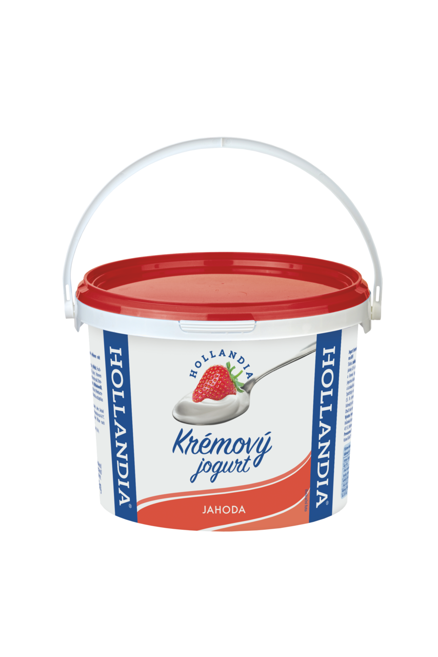 HOLLANDIA jogurt krémový jahodový chlaz. 3 kg