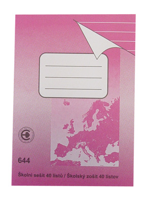 PAPÍRNY BRNO Sešit školní 644 linkovaný A6 40listů 10 ks