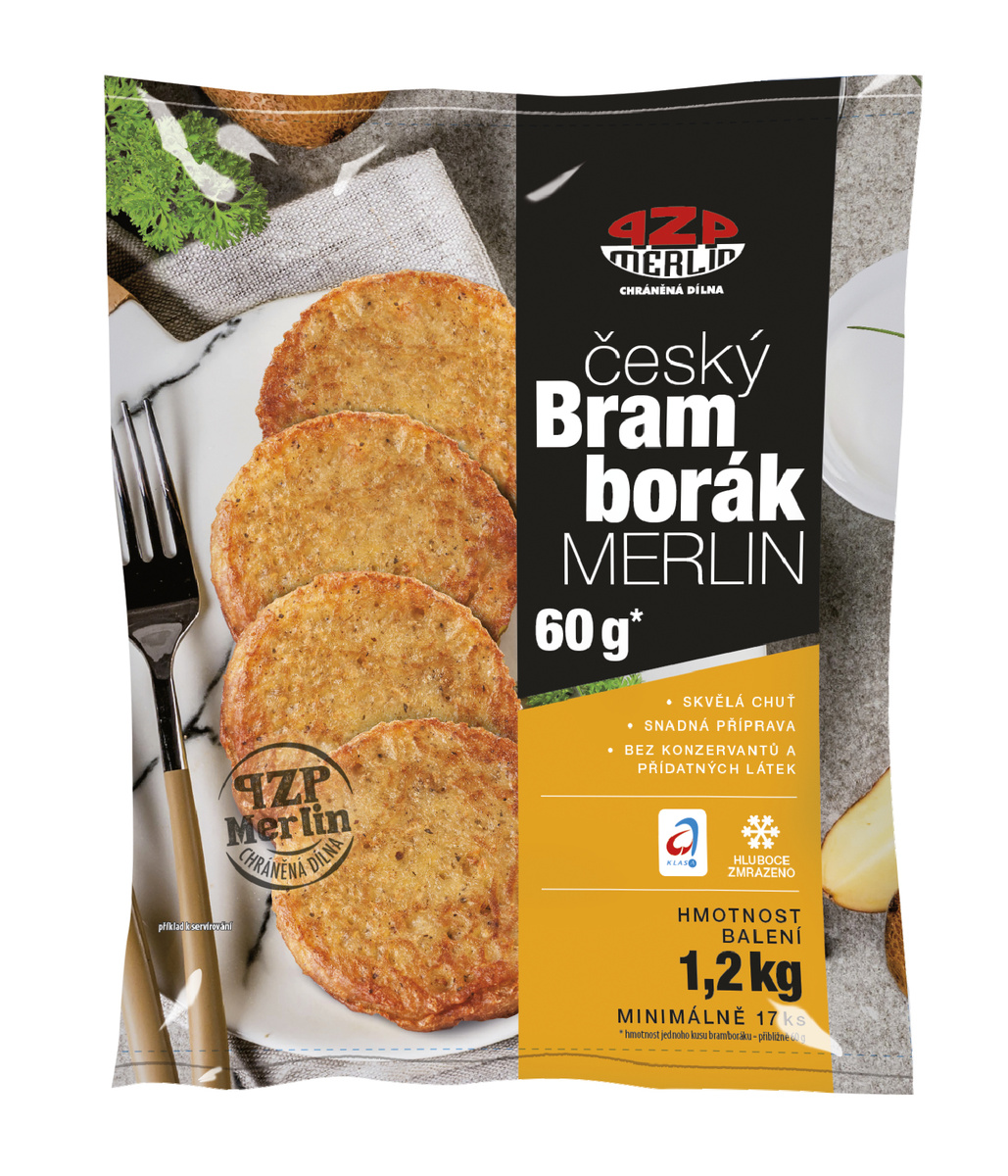 PZP MERLIN Český bramborák (cca 60 g) mraž. 1,2 kg