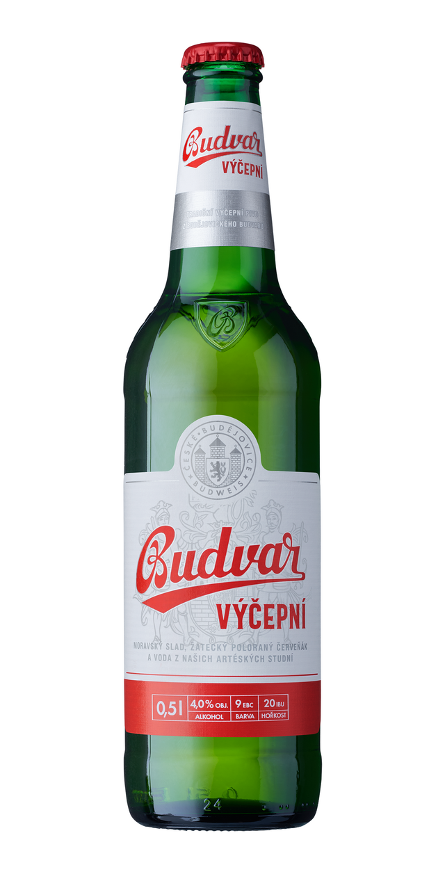 Budvar Výčepní Pivo 20 x 500 ml vratná láhev
