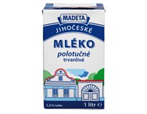MADETA Jihočeské mléko trvanlivé polotučné 1,5 % 12 x 1 l