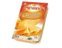 Président Cheddar sýr plátky chlaz. 3x100g