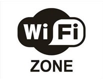 Samolepka Wi-fi zone 160x120mm 1ks
