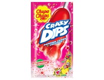 Chupa Chups Crazy Dips Strawberry/ jahoha lízátko 24x14g