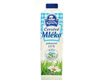 Kunín Mléko čerstvé 1,5% chlaz. 1 l