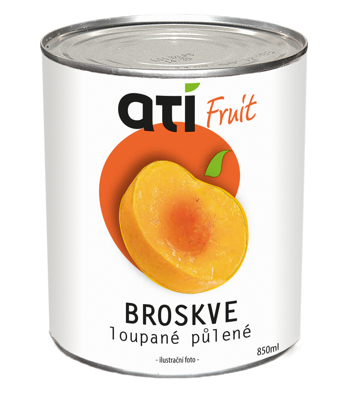 ati Fruit Broskve půlené 6 x 850 ml