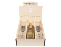 Víno z Kobylí Frizzante Muškát 6x(750 ml + sklenice 2 ks)