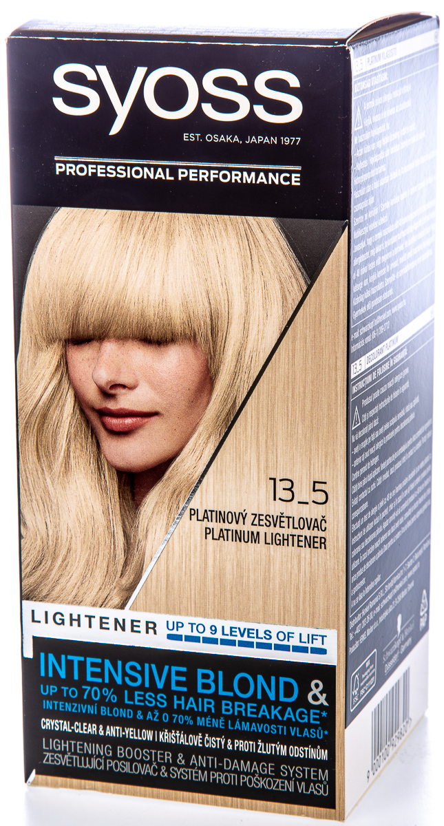 Syoss Lightening Blond 13 5 Intenzivni Platinovy Zesvetlovac 1x1ks Barvy Na Vlasy Pece O Vlasy Drogerie Kosmetika