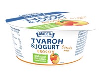 MADETA Jihočeský tvaroh a jogurt broskev chlaz. 135 g