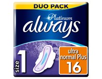 Always Ultra Duo Platinum normal dámské vložky 1x16ks