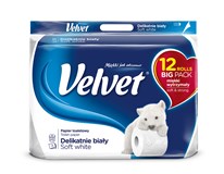 Velvet Toaletní papír bílý 3-vrstvý 18,3m 1x12 ks
