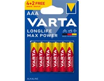 VARTA Baterie Longlife Max Power AAA LR3 mikrotužkové 4 + 2 ks