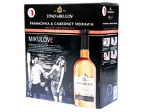 Víno Mikulov Frankovka & Cabernet Moravia rosé jakostní odrůdové 4x3L BiB