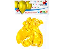 Balónek nafukovací metalická žlutá 10 ks