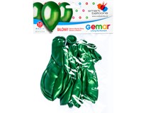 Balónek nafukovací metalická zelená 10 ks