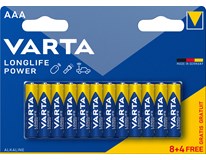 Baterie AAA Varta Longlife Power 8+4ks