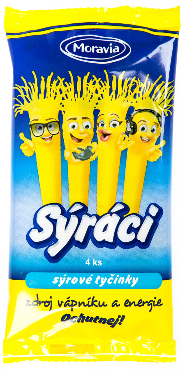 Sýráci - sýrové tyčinky chlaz. 4x20g - Korbáčky, Měkké sýry, Sýry, tvarohy, Mléčné výrobky