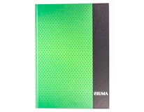 SIGMA Kniha záznamní A4 80 listů linkovaná zelená 1 ks