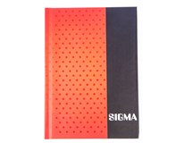 SIGMA Kniha záznamní A6 80 listů linkovaná červená 1 ks