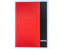 SIGMA Kniha záznamní A4 80 listů linkovaná červená 1 ks