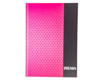 SIGMA Kniha záznamní A6 80 listů linkovaná růžová 1 ks