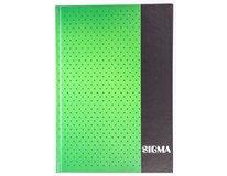 SIGMA Kniha záznamní A5 80 listů linkovaná zelená 1 ks