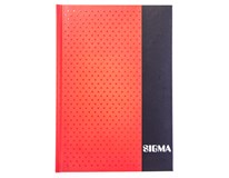 SIGMA Kniha záznamní A5 80 listů linkovaná červená 1 ks
